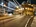 Hong Kong Streets at Night with Moving Lights