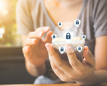 a person holding a cell phone