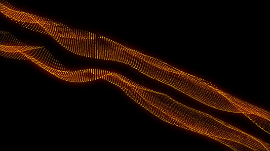 orange lights on a black background