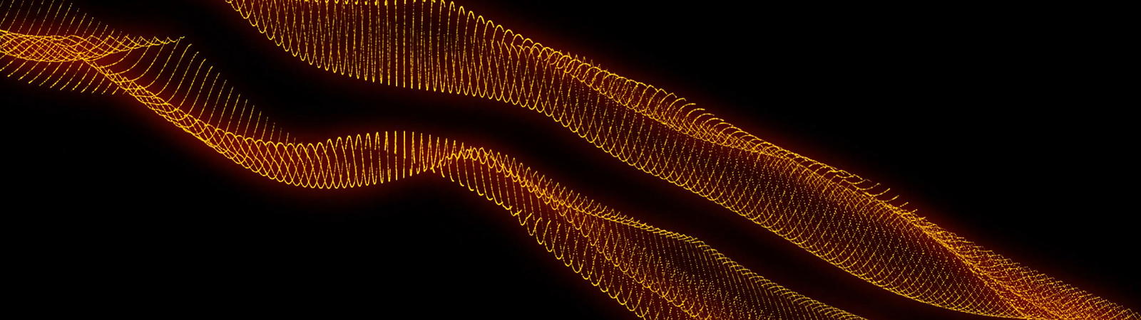 orange lights on a black background