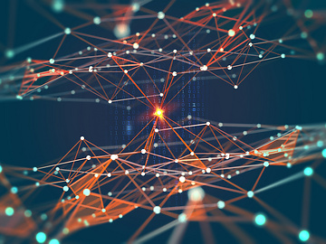 abstract tech, blockchain diagam