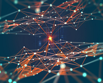 abstract tech, blockchain diagam