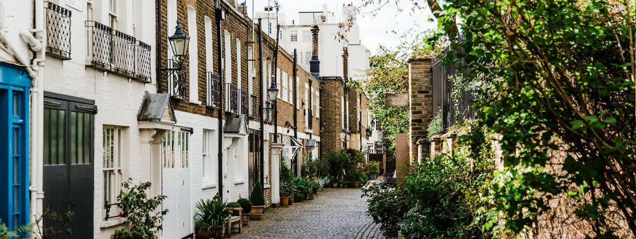 row of terrace houses in the UK