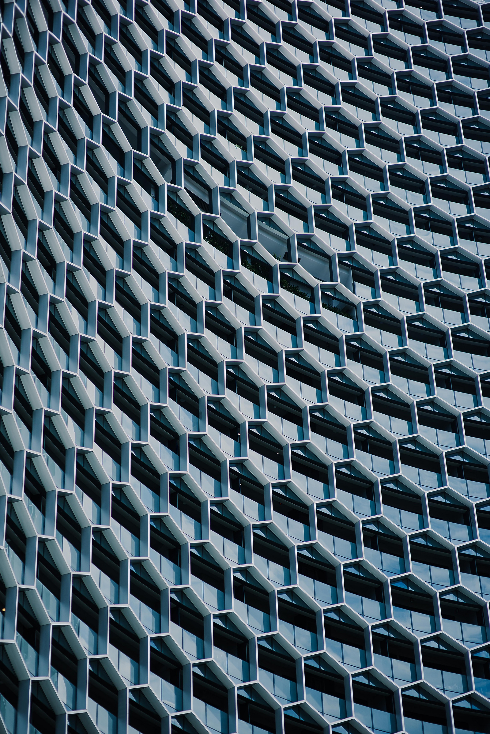 Abstract glass building