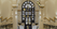 The lobby in Africa House with looking towards the main door through the modern and interesting chandelier