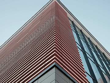 Building with cladding