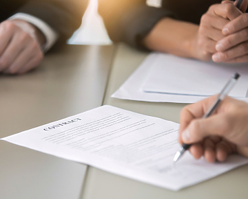 Contract sigining