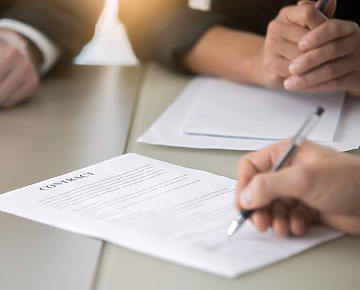 Contract sigining
