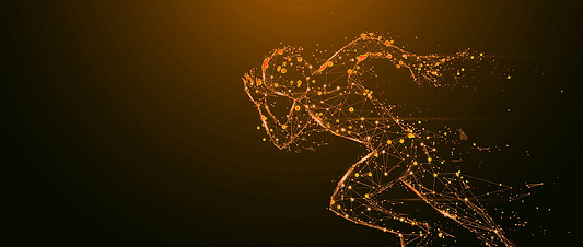 a person running in a race