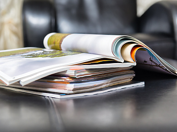 Pile of magazines