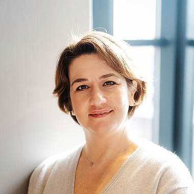 a person smiling at camera