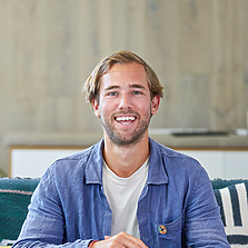 a person sitting on a couch