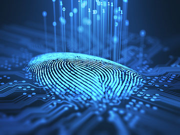 a fingerprint on a circuit board