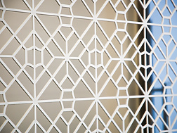 Lattice pattern on wall in mishcon offices