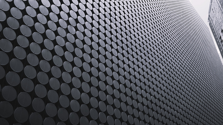 a close up of a building