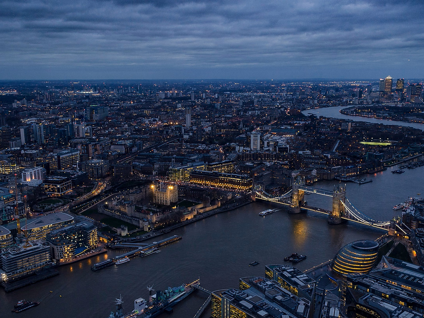 London at night