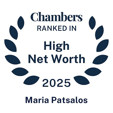 Maria Patsalos ranked in Chambers High Net Worth Guide 2025