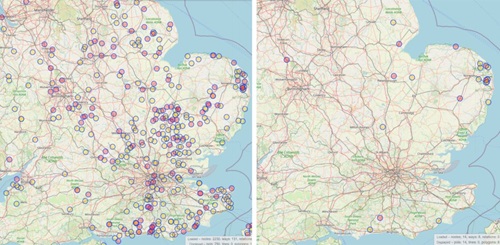 map of uk showing wind turbines
