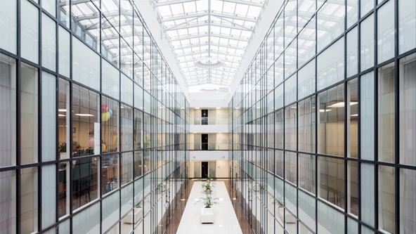 Atrium in modern building 