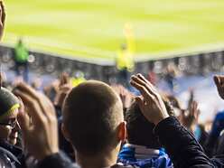 Football fans in a stadium