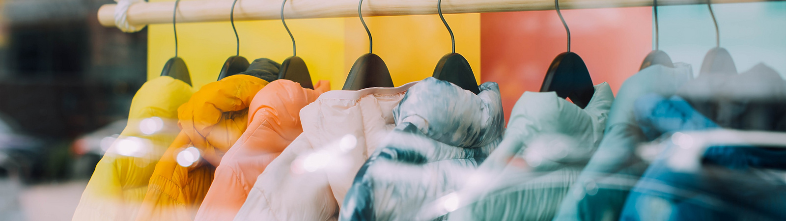colourful clothes on rack