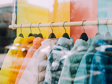 colourful clothes on rack