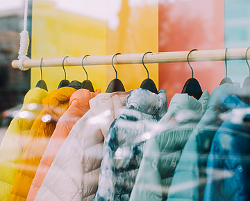colourful clothes on rack