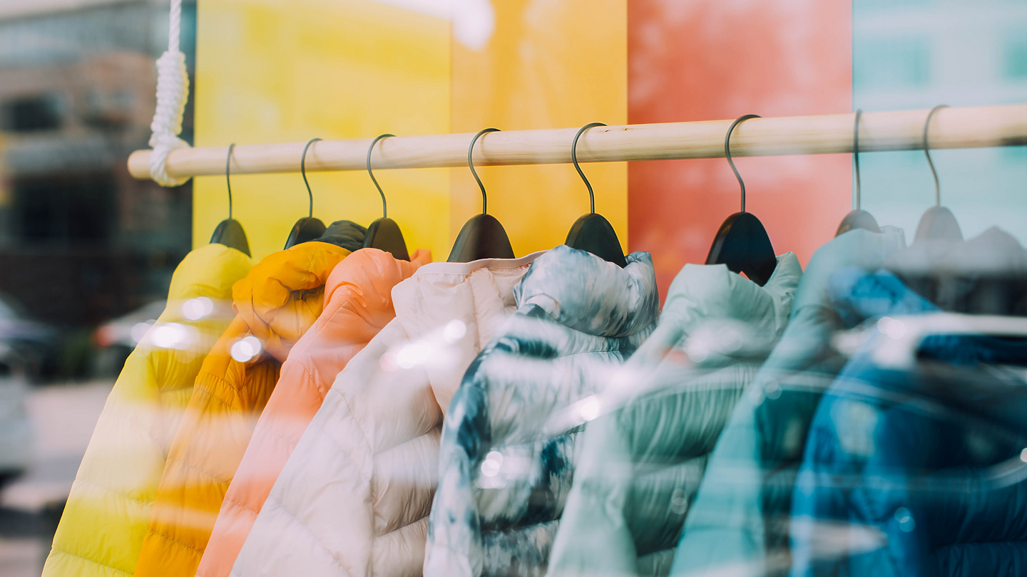 colourful clothes on rack