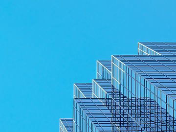 abstract building blue