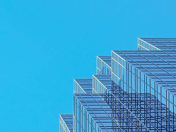 abstract building blue