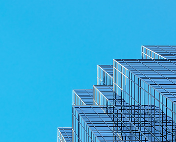 abstract building blue