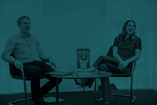 Patrick Connolly and Mel C sat interviewing