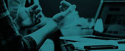 close-up of a person's hands clapping