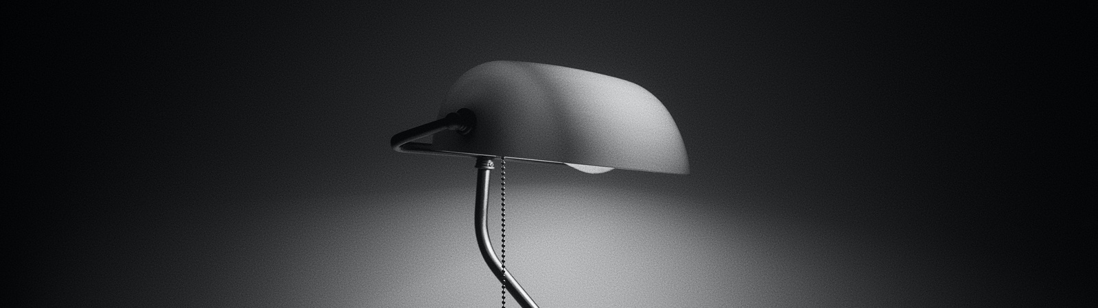 a lamp on a table