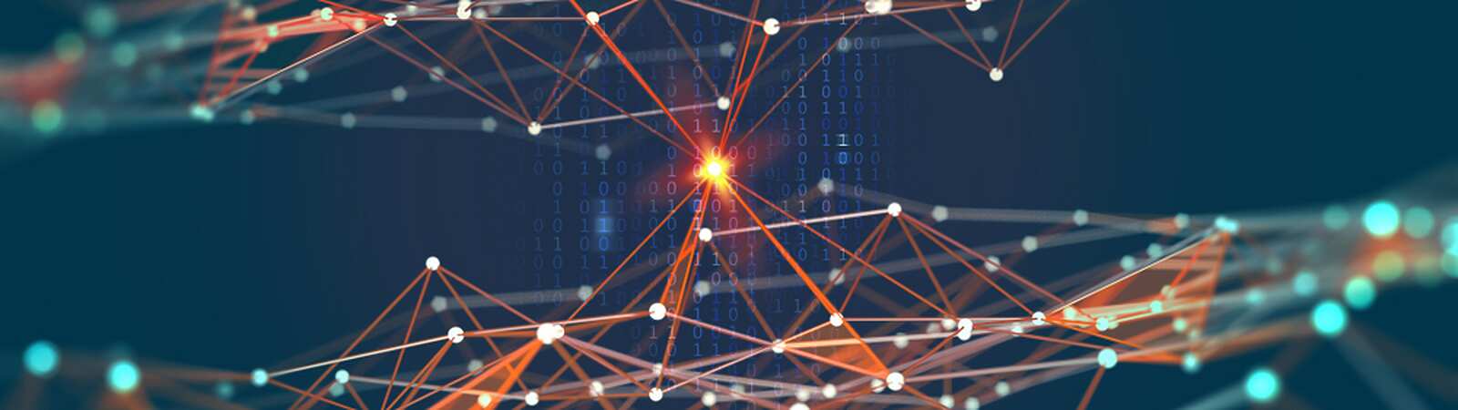 Blockchain technology futuristic hud background with blockchain polygon