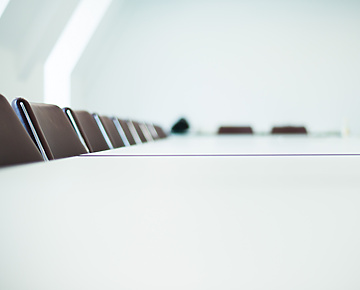 a row of chairs in a room