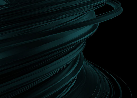 a black and green swirly object