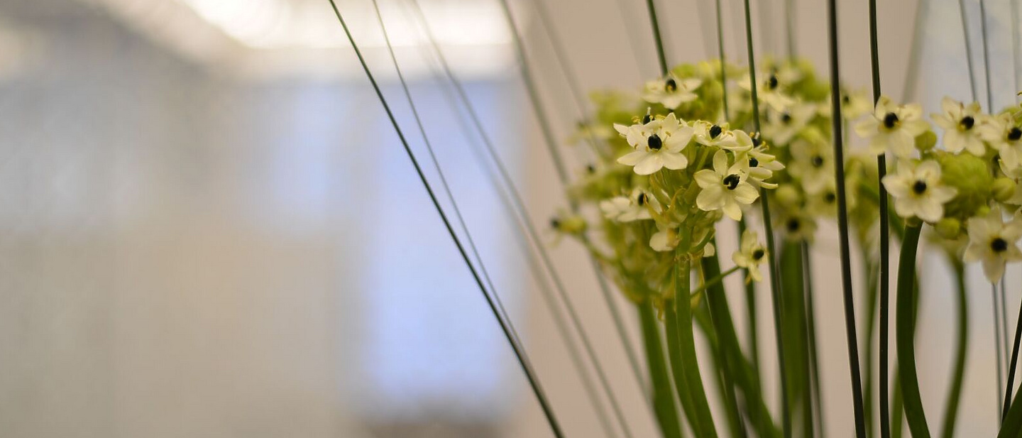 Flowers on a desk