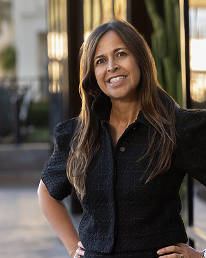 a person standing outside a building