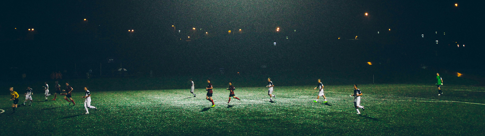 Football at night