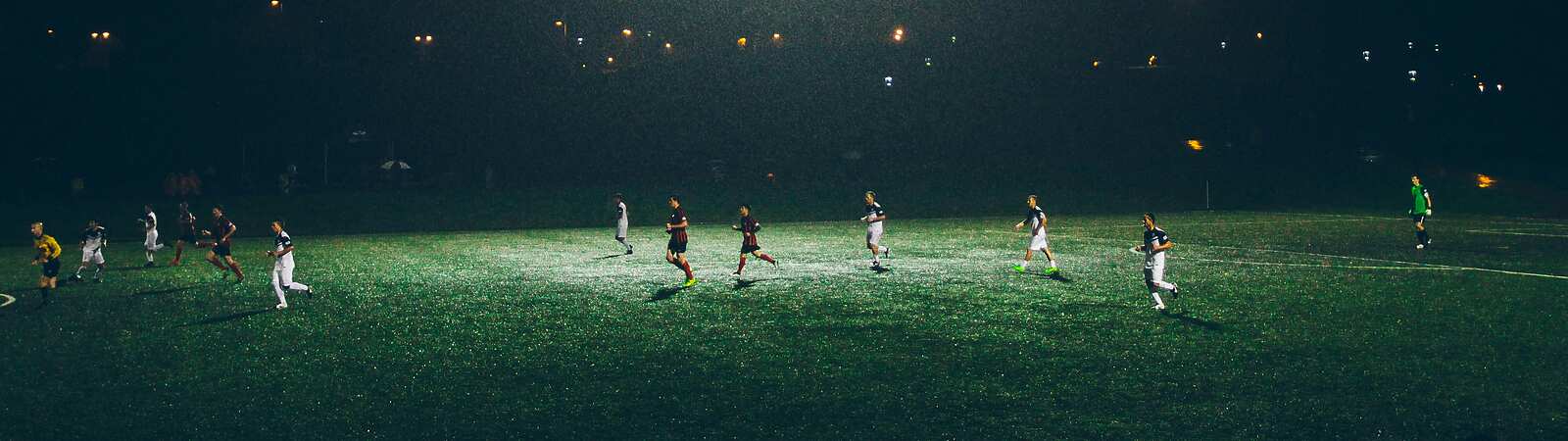 Football at night