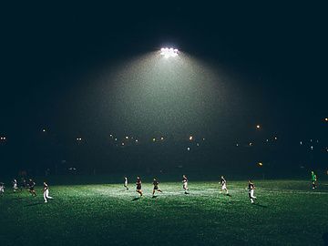 Football at night