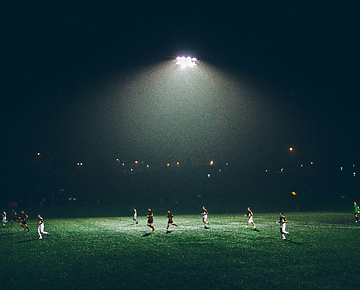 Football at night