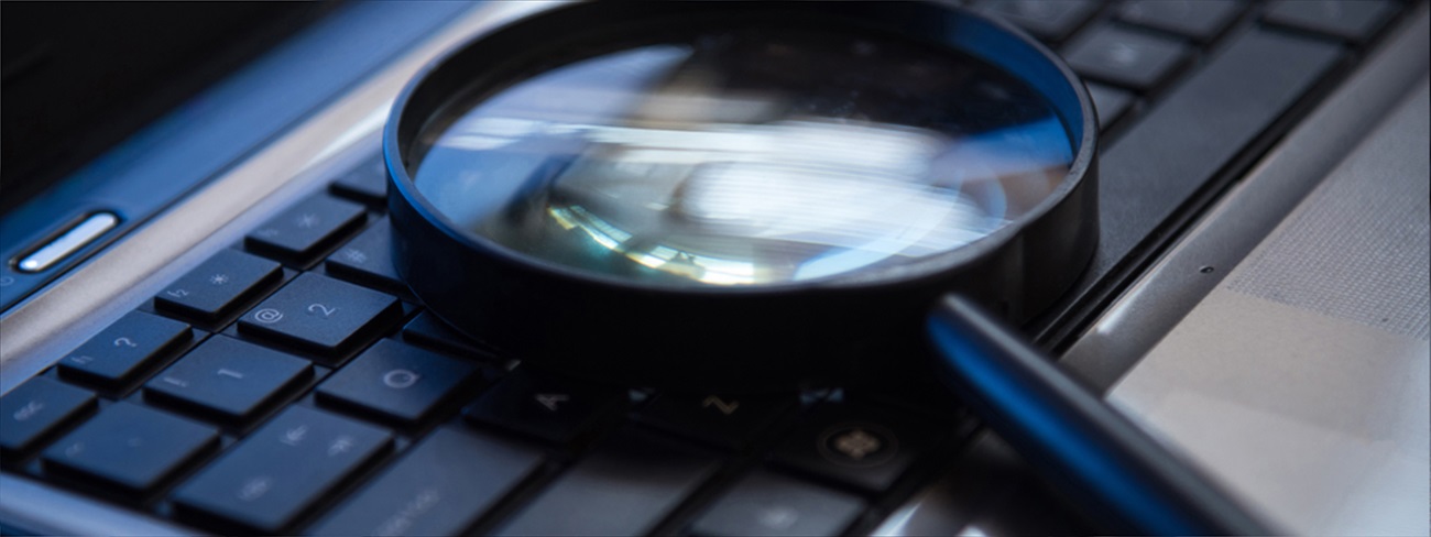 Magnifying Glass On Keyboard