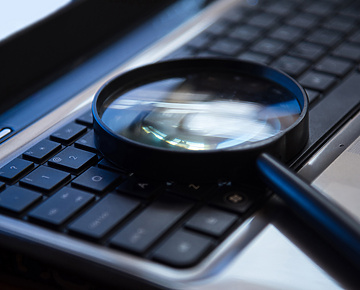 Magnifying Glass On Keyboard