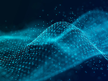 Blue technology waves