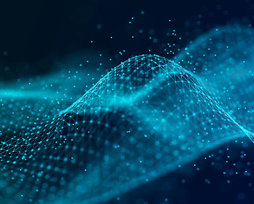 Blue technology waves