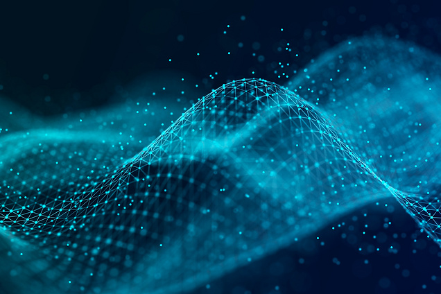 Blue technology waves