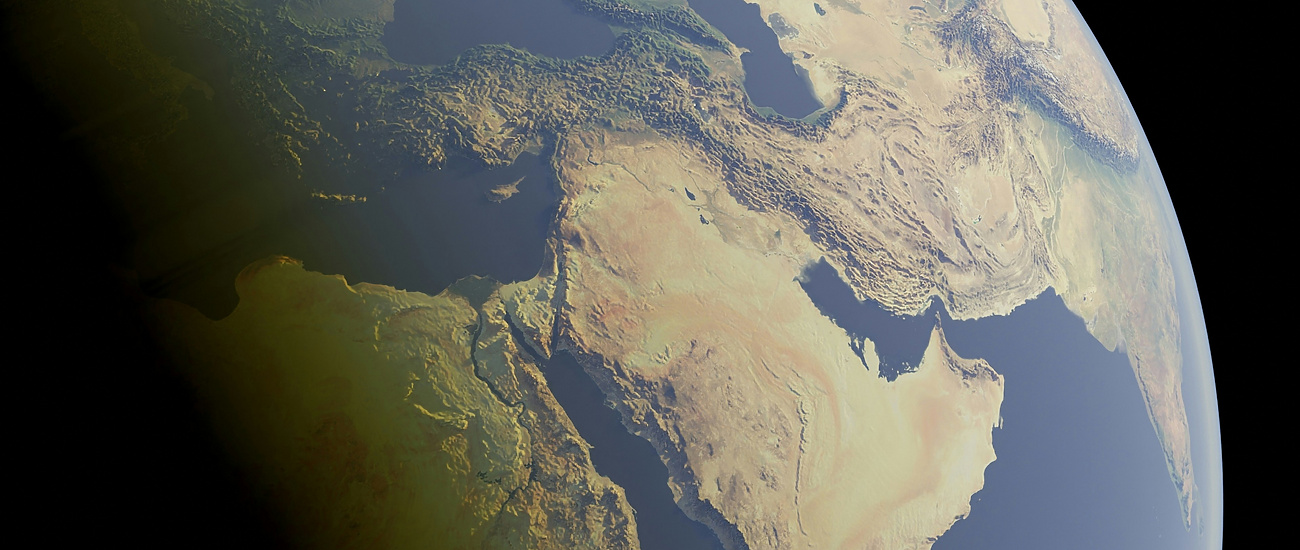 Middle east globe