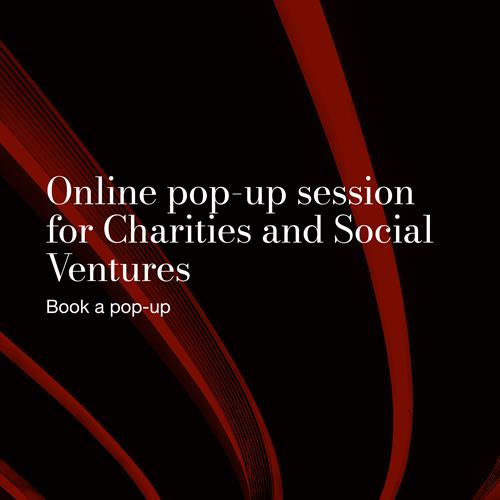 Online popup session for charities and social ventures